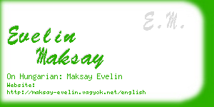 evelin maksay business card
